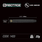 Winmau Sabotage 90% Tungsten Alloy Steeltip Darts