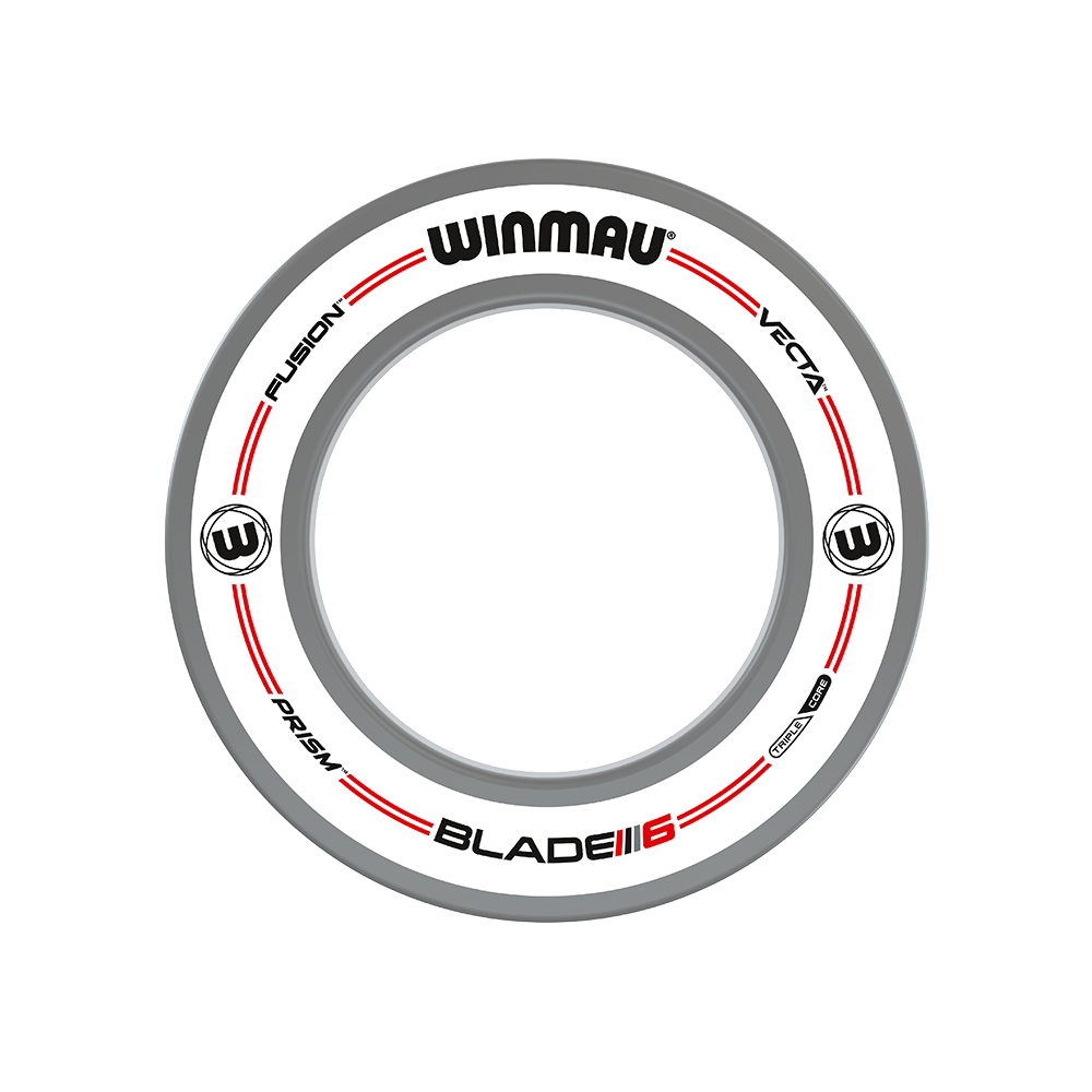 Winmau Plasma Ice Dartboard Light & Grey/White Pro-Line Surround Bundle