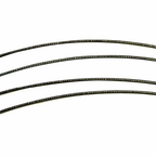 Four black rubber bands on a white background