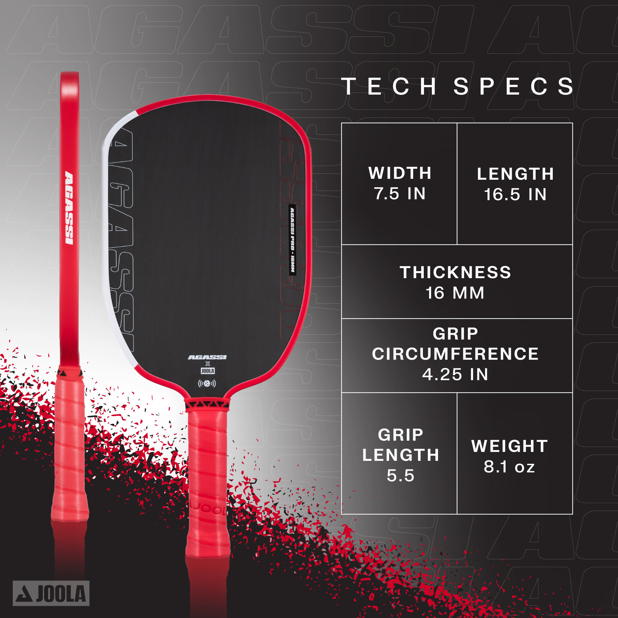 JOOLA Agassi Pro Pickleball Paddle
