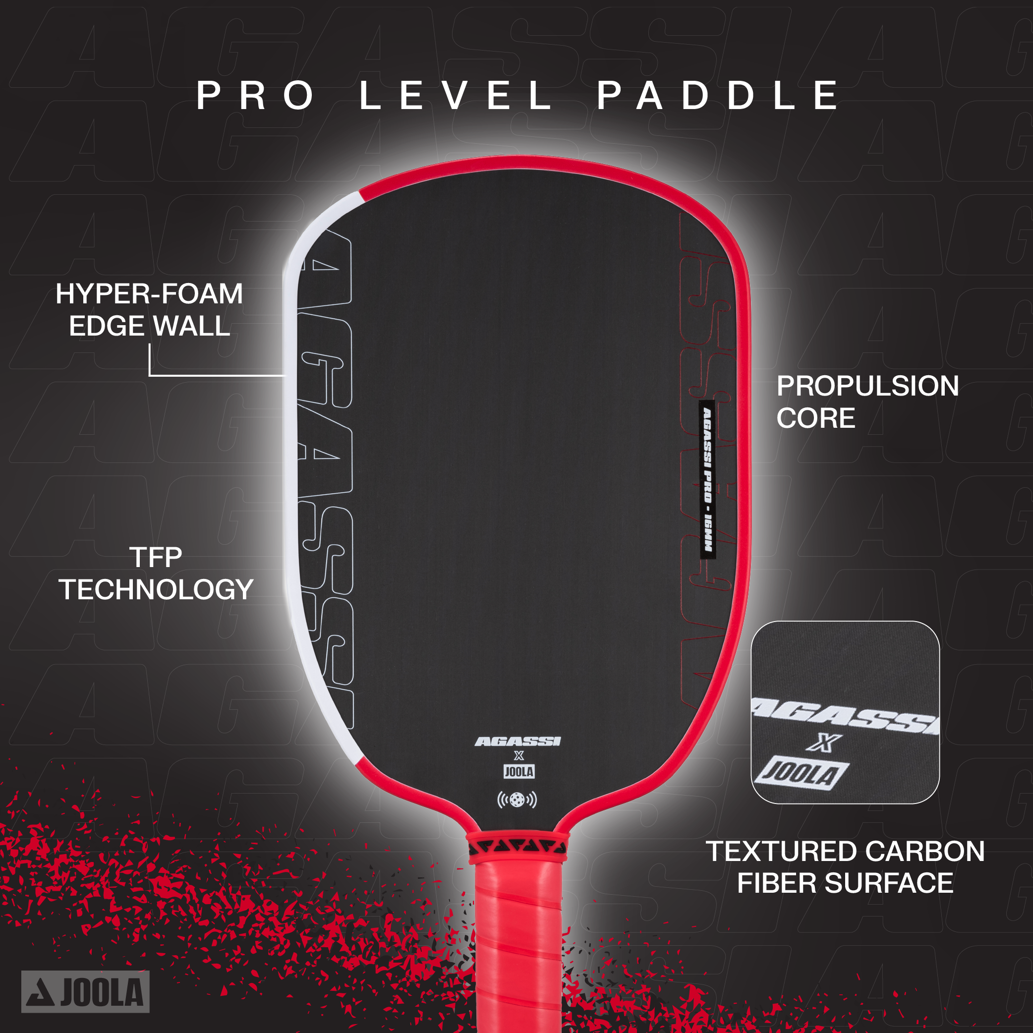 JOOLA Agassi Pro Pickleball Paddle