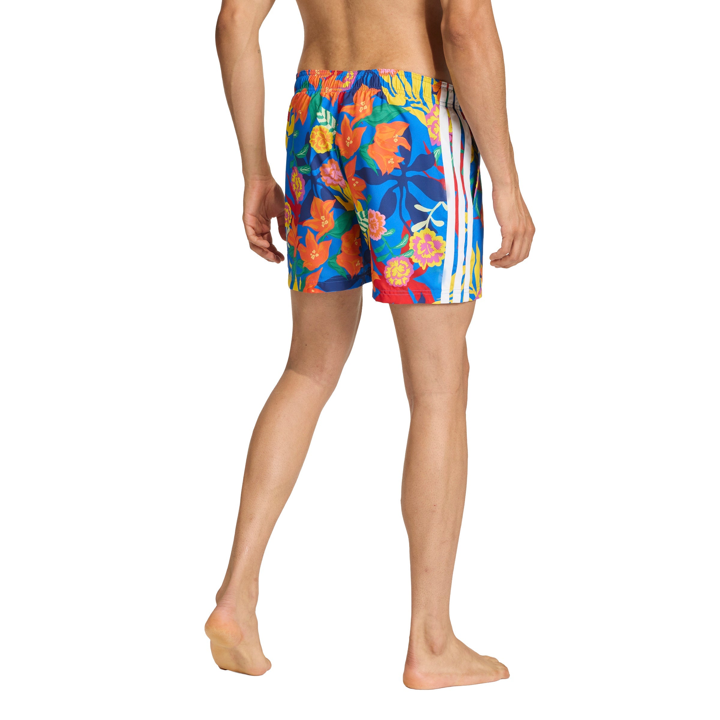 adidas Men's Mexicana Florals 3 Stripes Swim Shorts 5 Inch