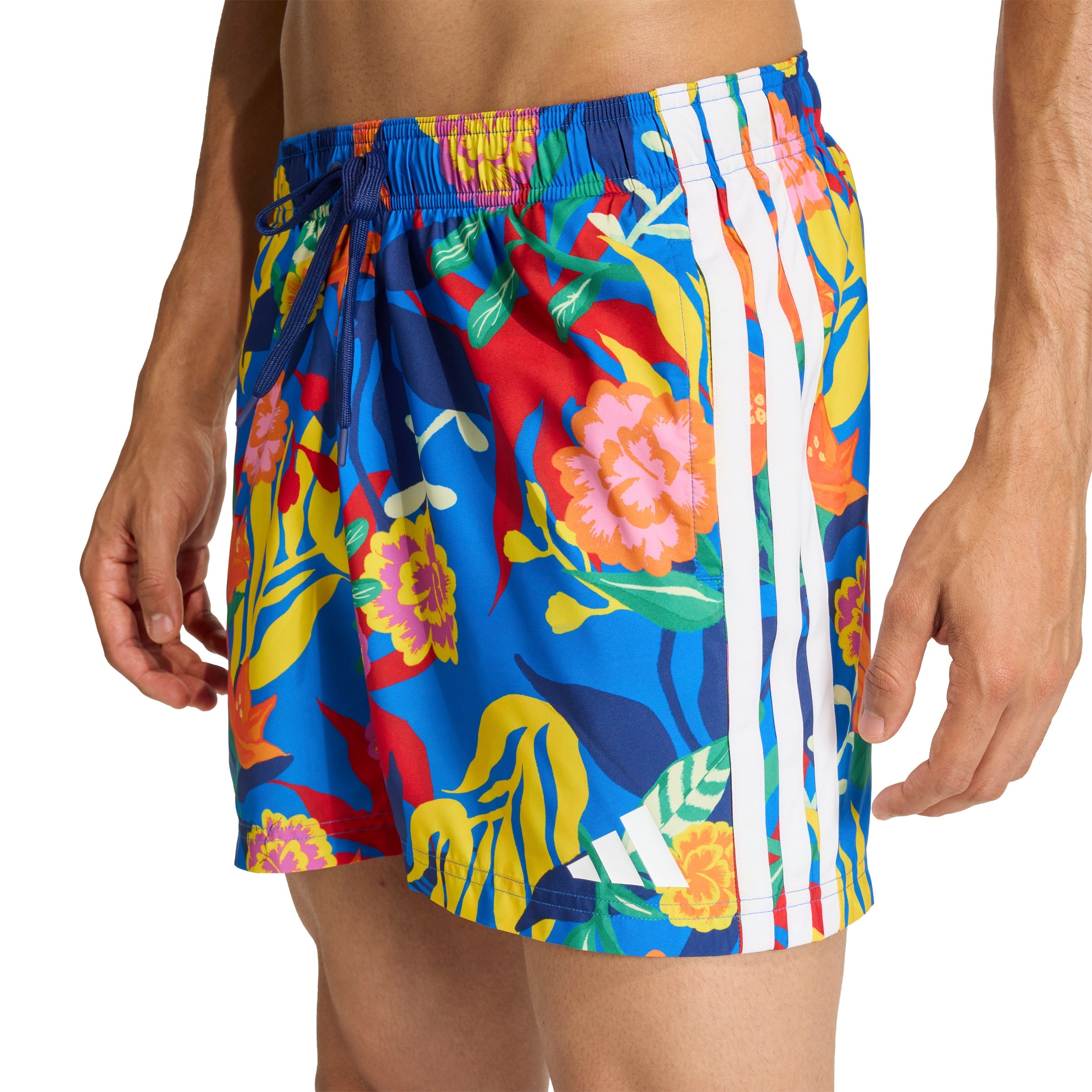 adidas Men's Mexicana Florals 3 Stripes Swim Shorts 5 Inch