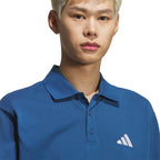 adidas Men's Essentials Plus Loose Fit Small Logo Short Sleeve Polo Shirt