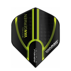 Winmau Prism Alpha MvG Black &amp; Green Darts Flights