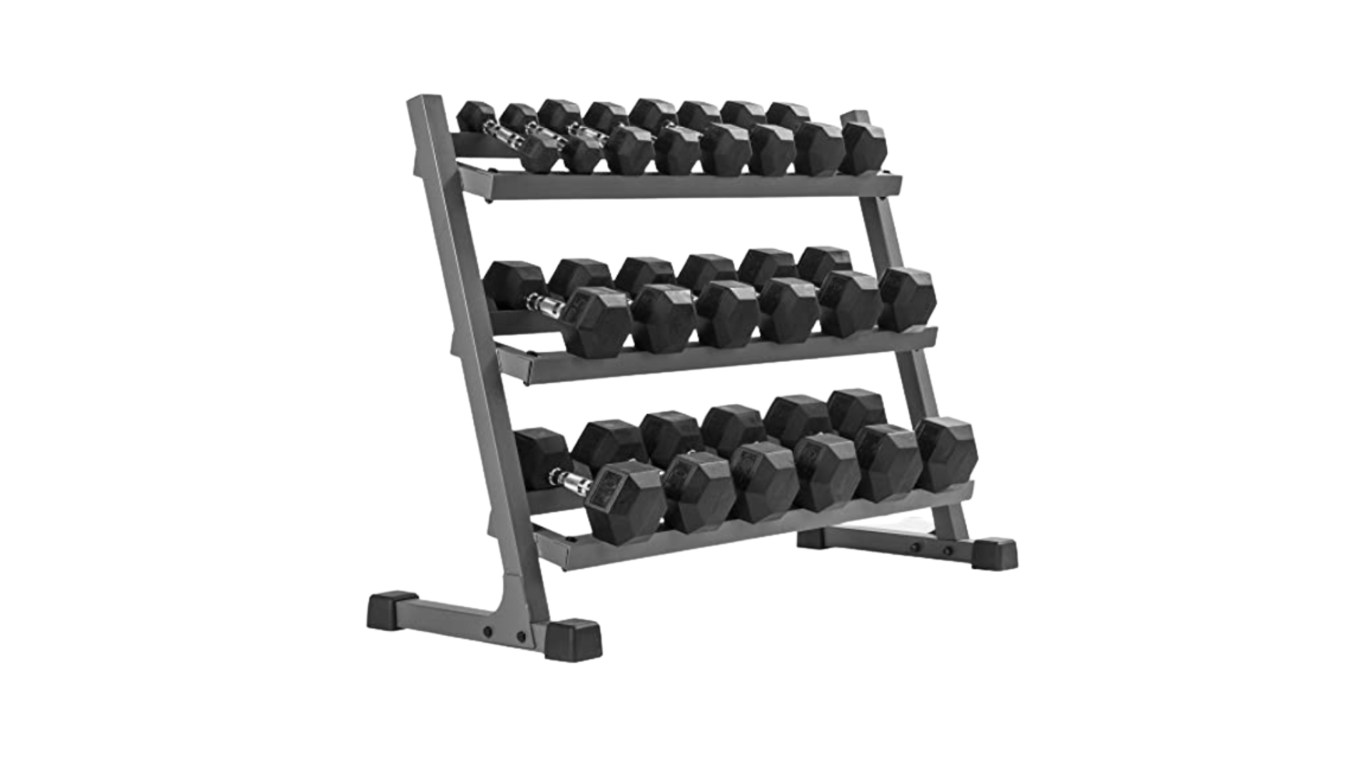 Iron Bull Hex Dumbbells Set with Rack